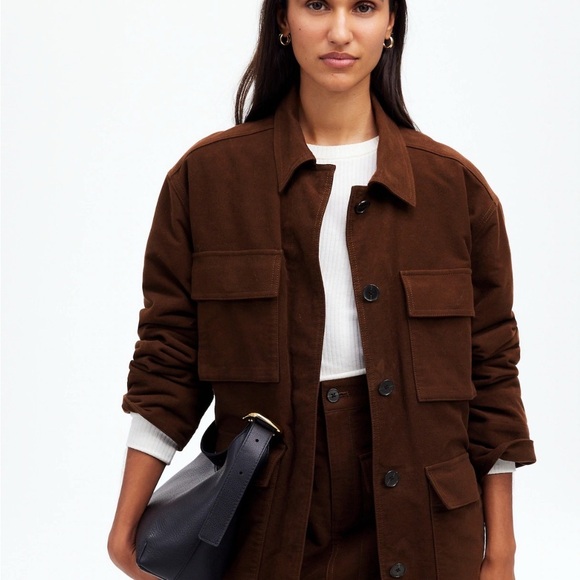 Madewell The Field Jacket – Size Small – Chocolate Brown – 100% Cotton/ NWT - Picture 4 of 9